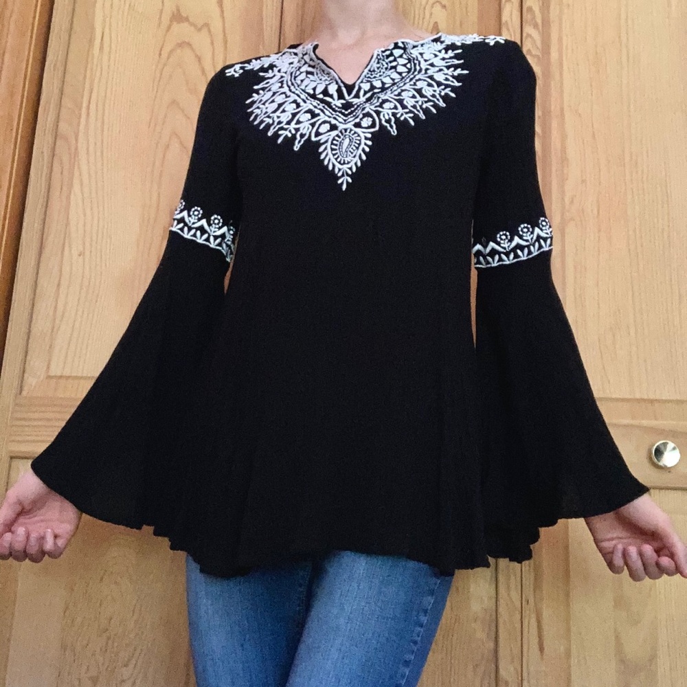 Forever 21 Embroidered Tunic Top